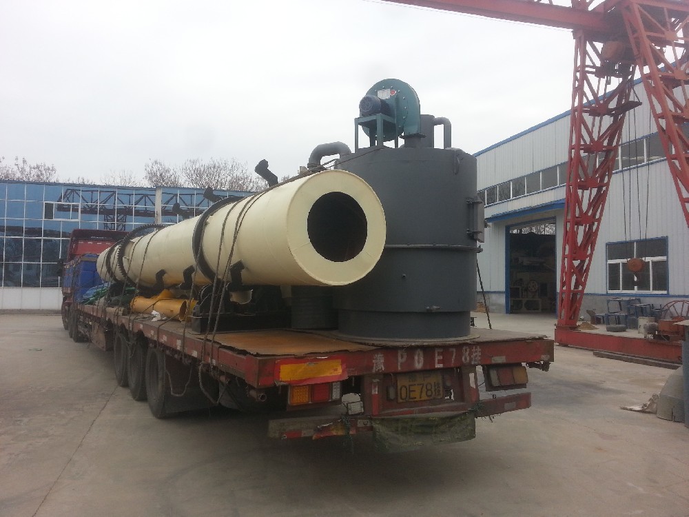 富裕達機械發往哈爾濱現場的滾筒烘干機現場